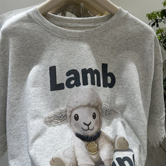 A171 - Artisanal Lace & Rhinestone Lamb Tee: 220g Breathable Premium Cotton