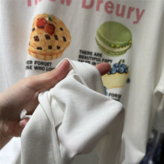 A236 - The "Sweet Treats" Heavy-Beaded Embroidered Tee 🍰✨