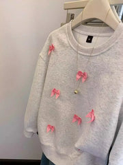 VINESU Sweet Style! Sweatshirt Covered in Pink Bows