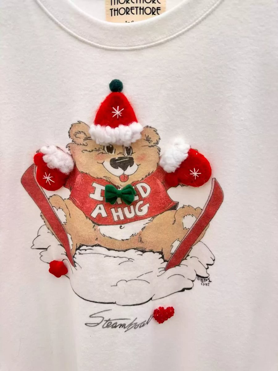 Vinesu A79 - 3D Plush Teddy Bear Christmas T-Shirt