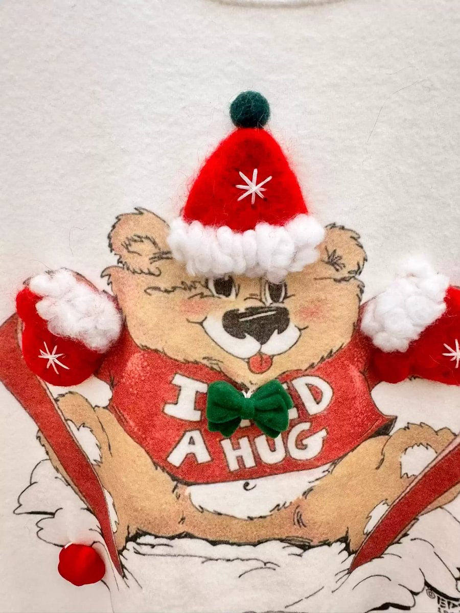Vinesu A79 - 3D Plush Teddy Bear Christmas T-Shirt