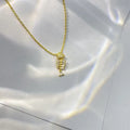 VINESU 925 Sterling Silver Fishbone Heart Necklace with Cubic Zirconia - Gold Plated Pendant Necklace with Gift Box for Women