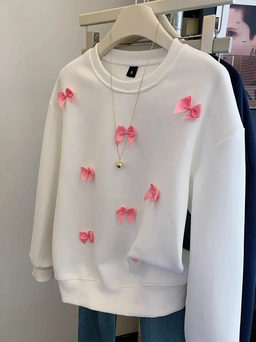 VINESU Sweet Style! Sweatshirt Covered in Pink Bows