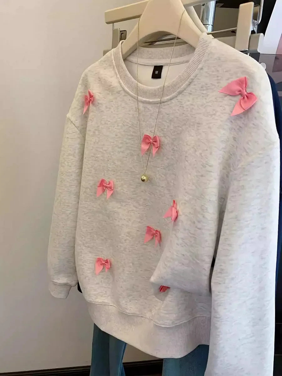 VINESU Sweet Style! Sweatshirt Covered in Pink Bows