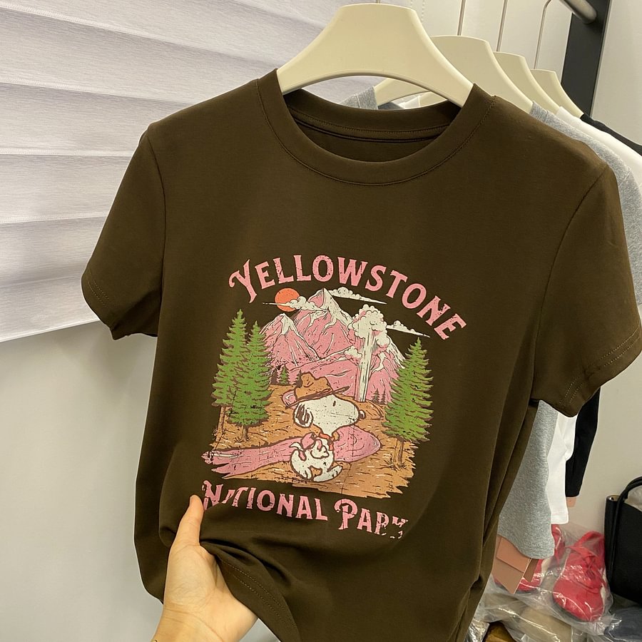 A184 - Vintage Snoopy Graphic Tee - 220g Premium Heavyweight Cotton - Retro Peanuts Aesthetic Streetwear T-Shirt
