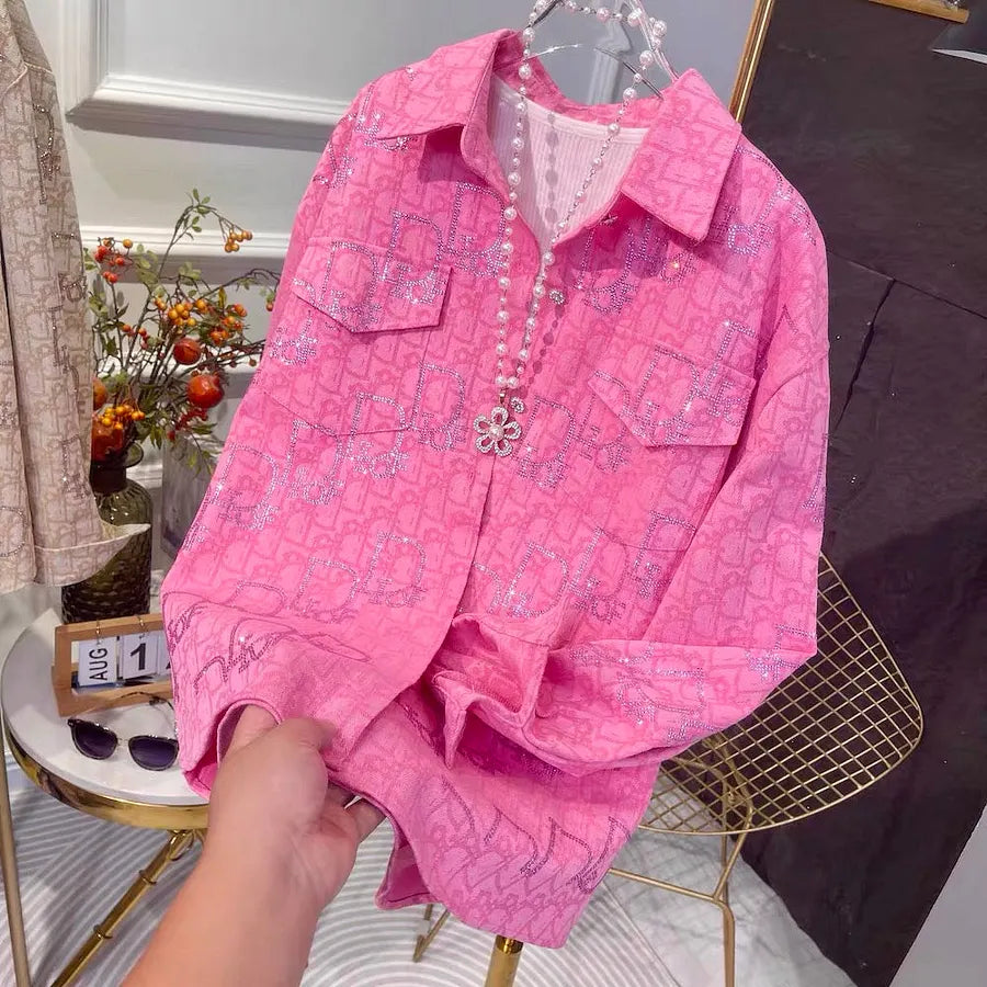 VINESU | Heavy Diamond Jacquard Denim Shirt