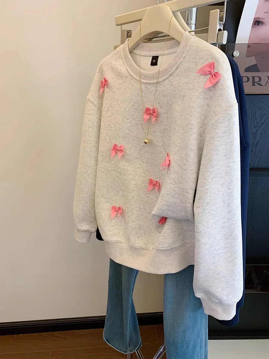 VINESU Sweet Style! Sweatshirt Covered in Pink Bows