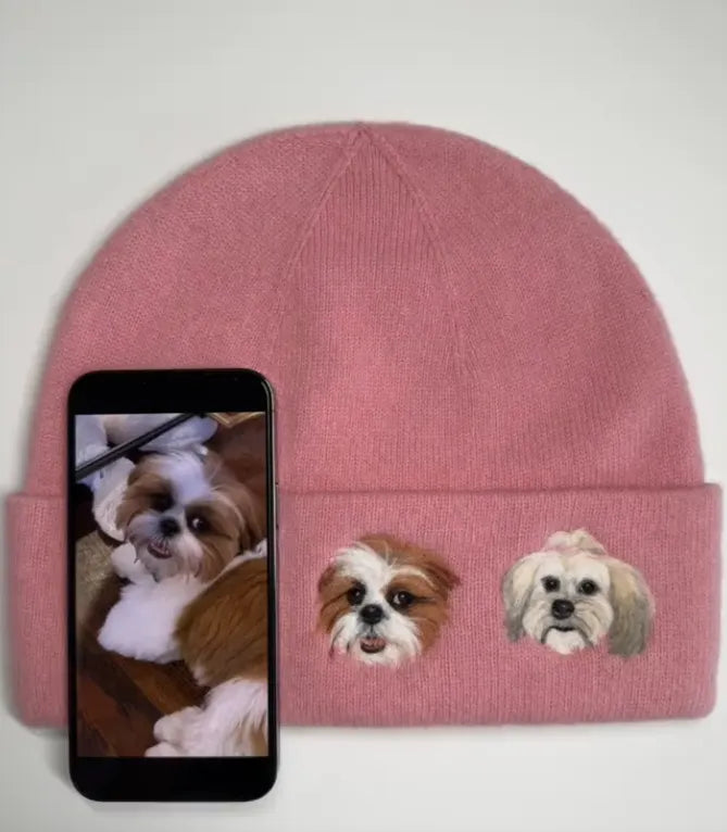 Vinesu - Custom Pet Portrait Beanie | Vivid Art Transfer Collection