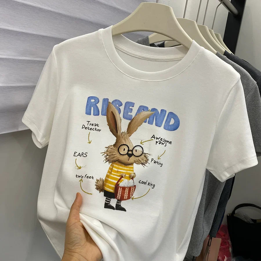 A193 - Unisex Graphic Tee - Heavyweight 220g Premium Cotton T-Shirt with Hand-Finished Embroidery Detail
