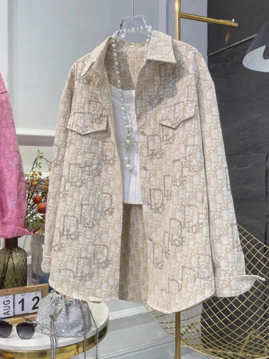 VINESU | Heavy Diamond Jacquard Denim Shirt