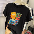 A154 - Elmo Graphic Tee - Retro 90s Pop Art Cartoon T-Shirt - 220g Premium Heavyweight Cotton