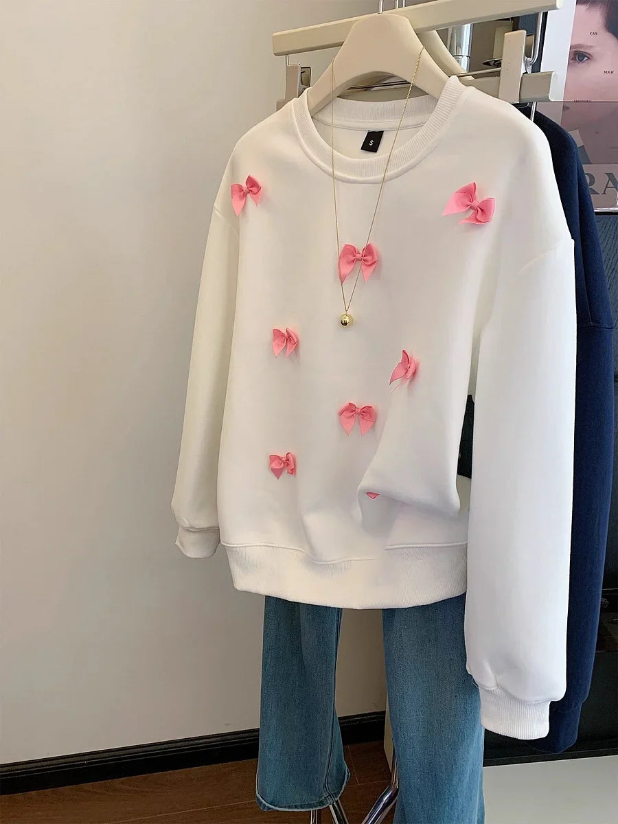 VINESU Sweet Style! Sweatshirt Covered in Pink Bows