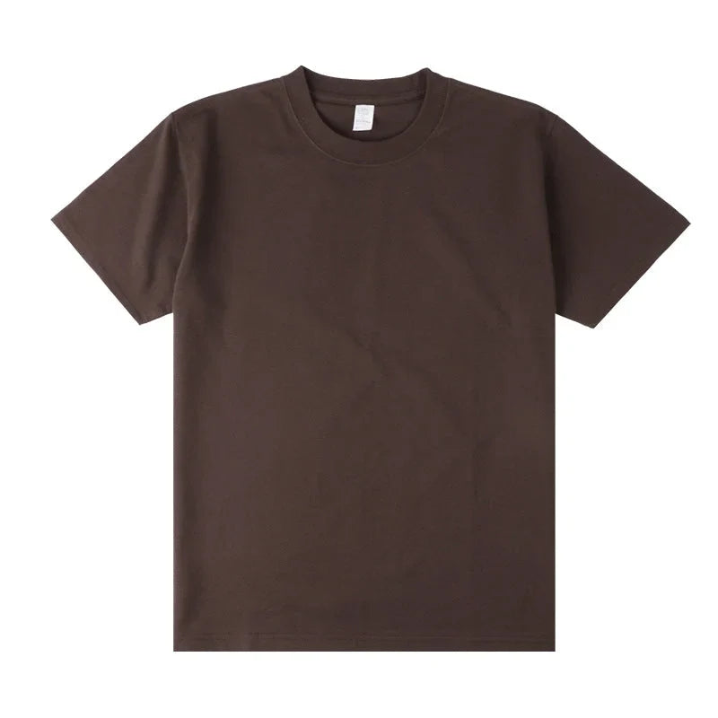 VINESU Premium 220gsm Cotton T-Shirt - Heavyweight Basic Tee