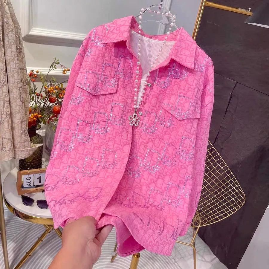 VINESU | Heavy Diamond Jacquard Denim Shirt