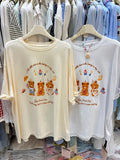 A157 - 3D Plush Ornament Graphic Tee - Funny Animal "Nice Day" T-Shirt - 220g Premium Heavyweight Cotton - Retro Streetwear