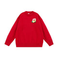 VINESU Handmade 3D Felt Decor Crewneck Sweater