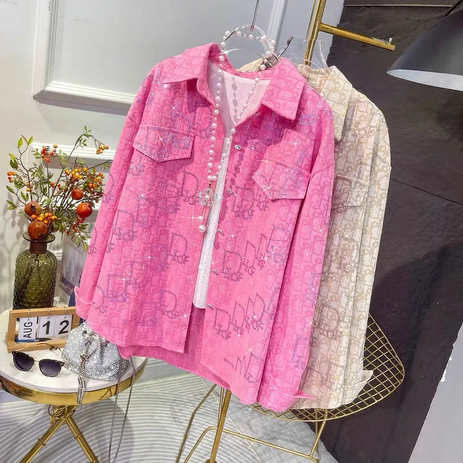 VINESU | Heavy Diamond Jacquard Denim Shirt