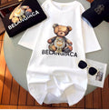 A144 - 3D Mini Pouch Patchwork Bear T-Shirt - 220g Heavyweight Pure Cotton
