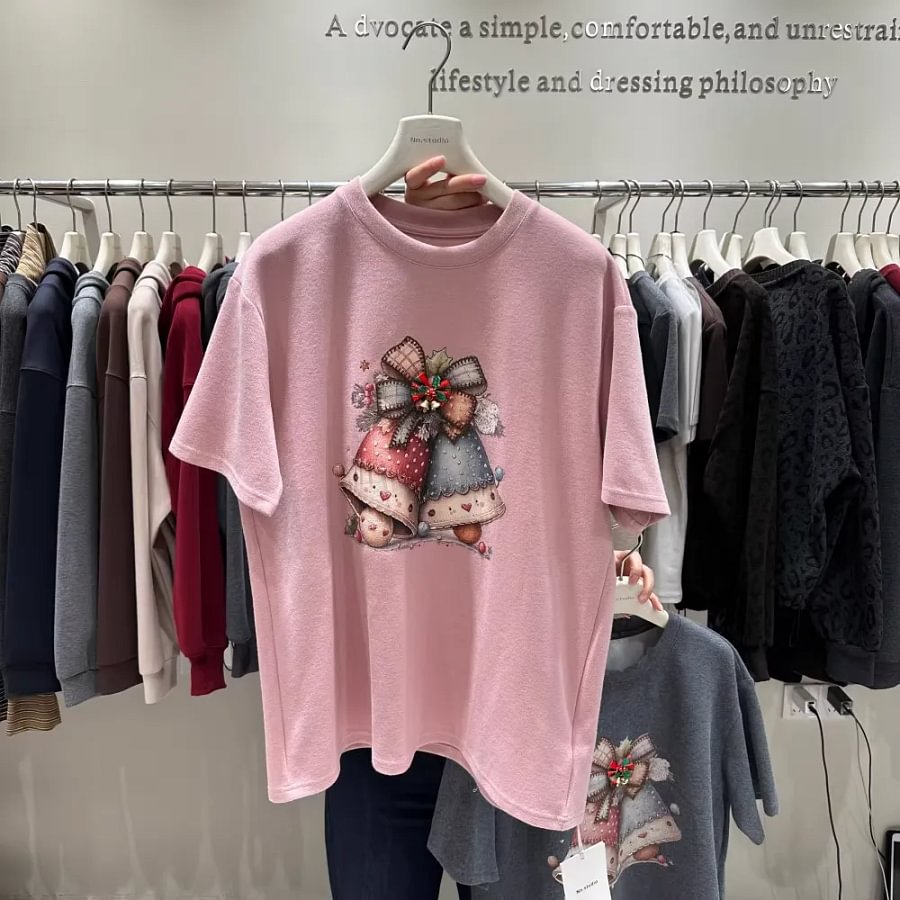 VINESU 🔔 Heavy-Duty Relaxed Fit 220g 100% Cotton Tee