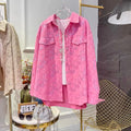 VINESU | Heavy Diamond Jacquard Denim Shirt